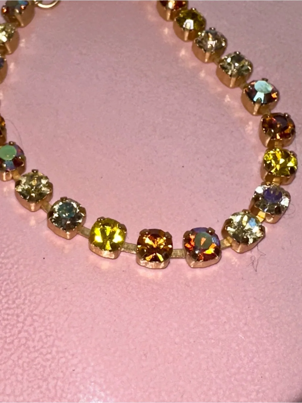 Mariana Gold Charm Swarovski Crystal Tennis Bracelet - Yellow Brick Road